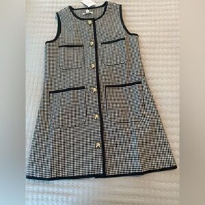 Crewcuts Black and White Checkered Kids Dress